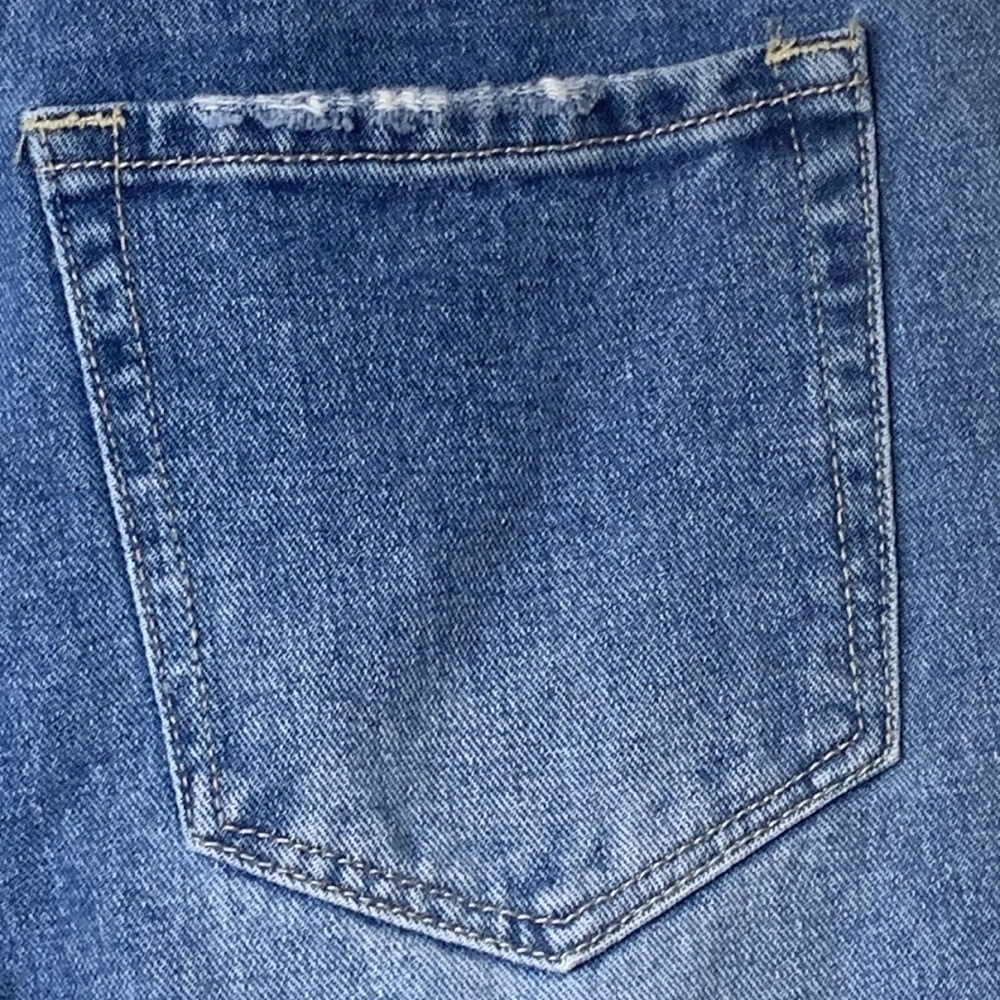Forever 21 | Blue Denim Pearl Detail Distressed Western Bridal Wedding Jeans S - Picture 16 of 17